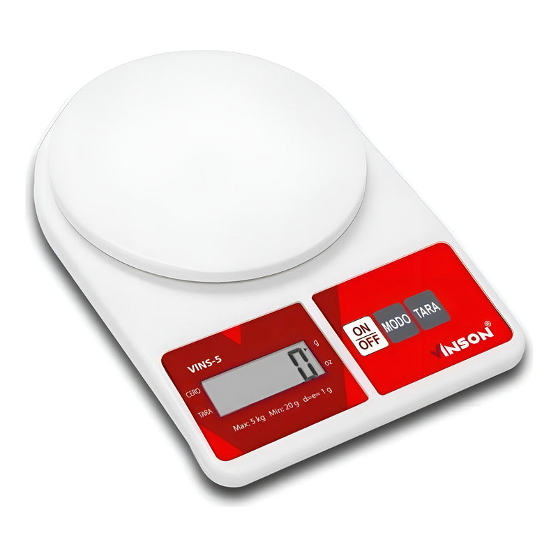 Báscula Digital De Cocina Rhino Vins-5 Kg Blanco