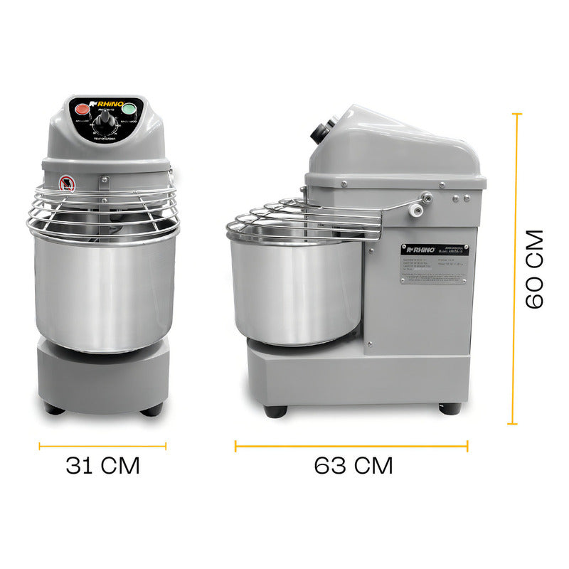 Amasadora Comercial Rhino Amasa-10 1 Hp 10 Litros 1796 Rpm