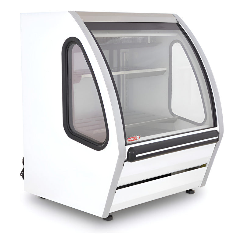 Vitrina Exhibidora Torrey Color Blanco De 1 M Reyfri Drd-3b Curvo