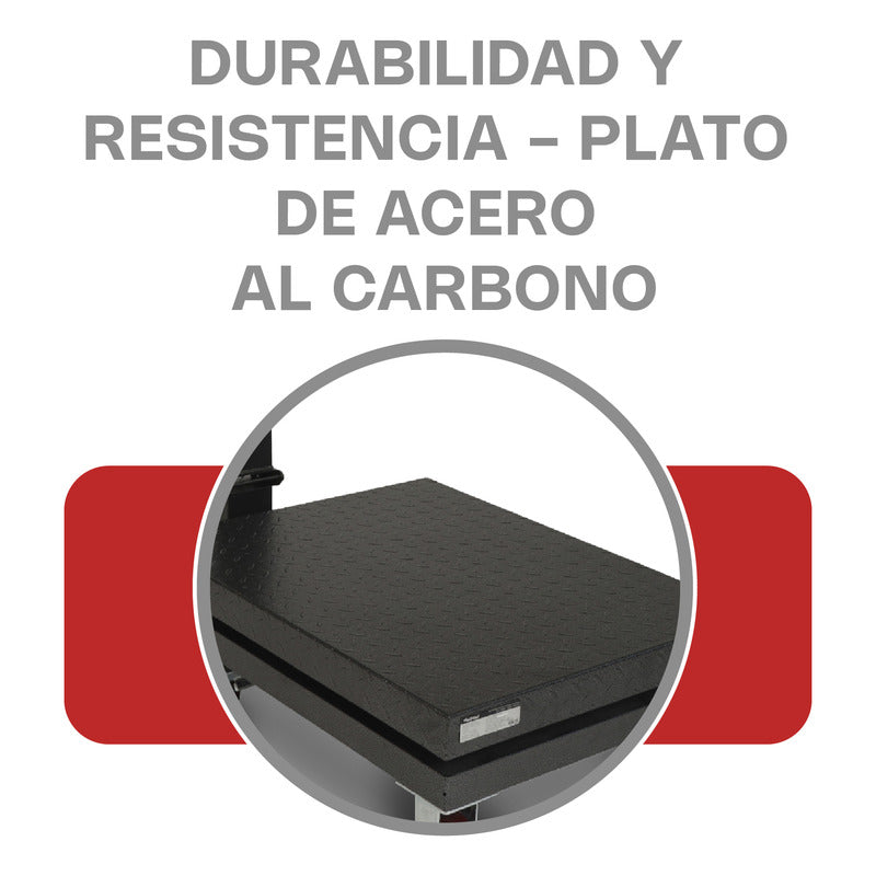 Báscula Plataforma Plegable Vinson 800kg/500g Baple-800 Rojo