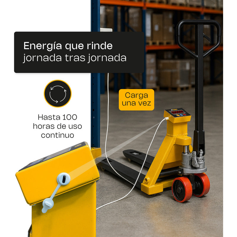 Báscula De Patín Rhino Bapat-2t 2000kg Con Control Remoto Amarillo