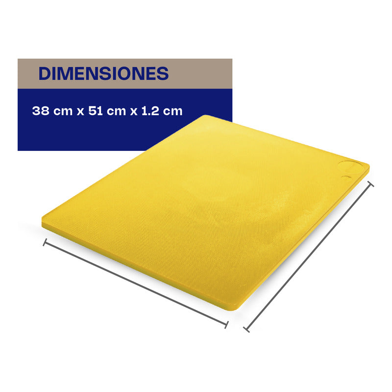 Tabla Para Cortar 50x38.3x1.2 Cm Caledonia Tapaco-15am Liso Amarillo