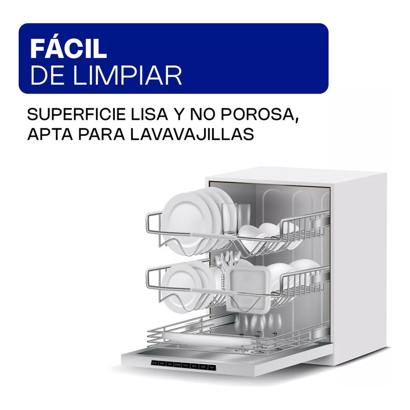 Tapa Para Recipiente Cuadrados Caledonia Tapecu-24b Blanco