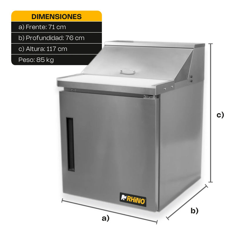 Mesa Refrigerada De Preparación Mersal-27 Rhino
