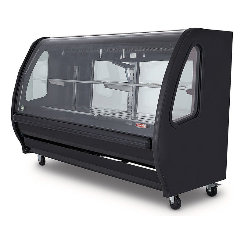 Vitrina Delicatessen Torrey Tem-200n 2m Color Negro Reyfri Curvo