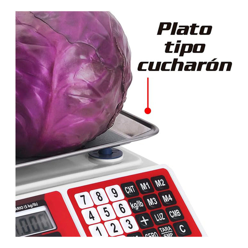 Báscula Digital Vinson Rhino 30kg Color Blanco Peso Máximo Soportado 30 Kg