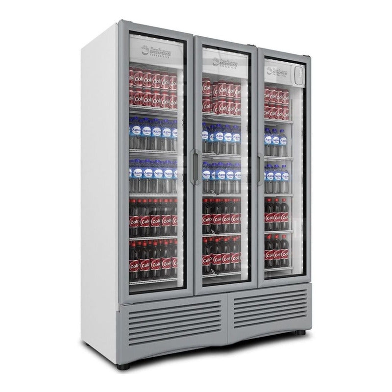 Refrigerador Comercial Vertical Imbera G342 1162 L 3 Puertas Gris 1.5 M De Ancho Temperatura: 2°c A 6°c