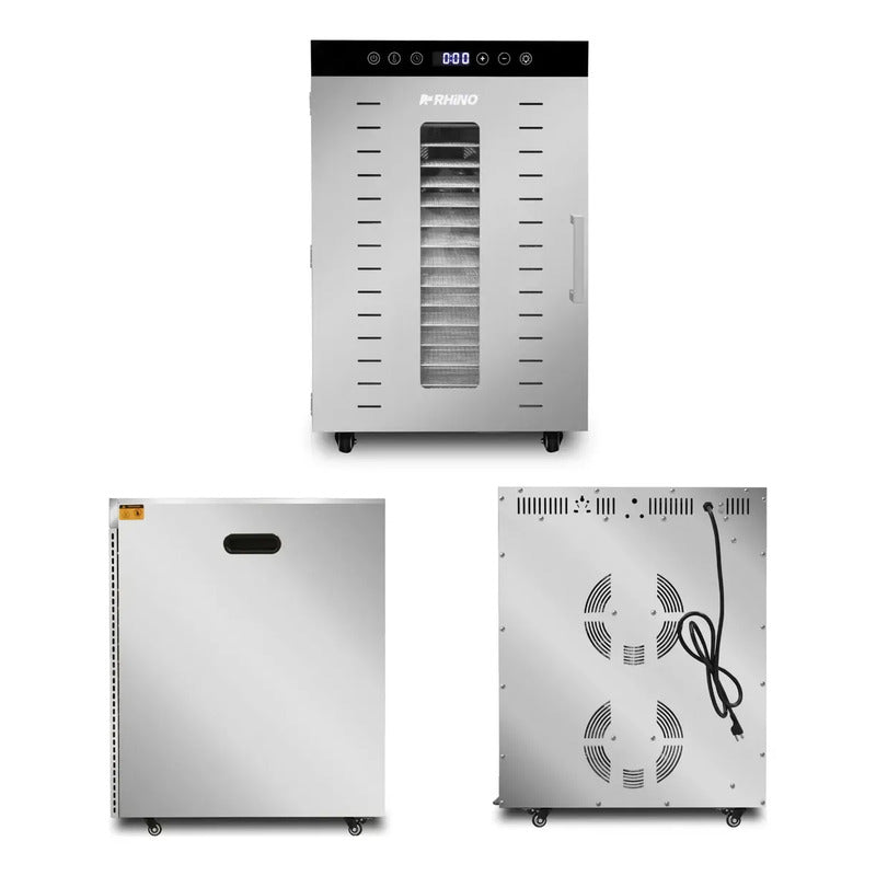Deshidratador De Alimentos Rhino Desali-16 Bandejas 1350w Gris
