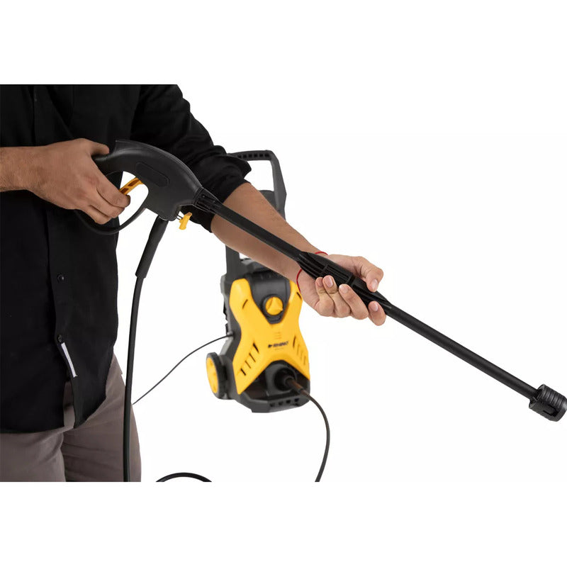 Hidrolavadora Eléctrica De Alta Presión Rhino Hidra-1700 Negro Con Amarillo 60 Hz