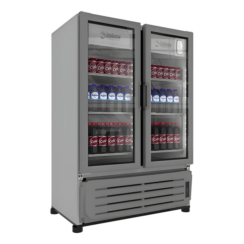 Refrigerador Comercial Imbera 2 Puertas Vr-19 Refresquero - Gris