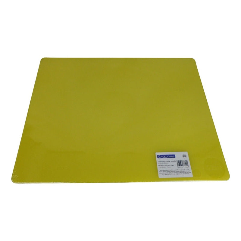 Tabla De Picar Caledonia Polietileno 15x20cm Colores Color Amarillo Liso
