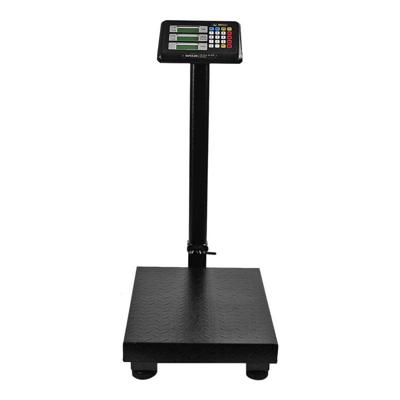 Báscula Electrónica De Plataforma 200 Kg Rhino Bapca-200 Color Negro