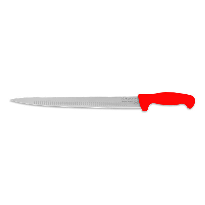Cuchillo Cecinero 22  Rojo Troquelado Caledonia Cace-22r Rojo