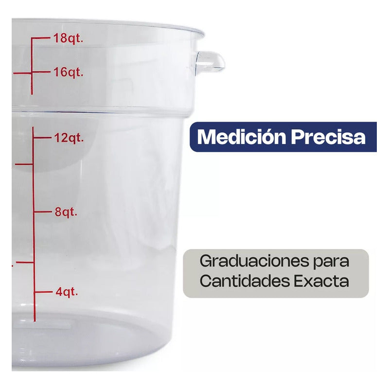 Recipiente Redondo Policarbonato 18 Qt Caledonia Repore-18