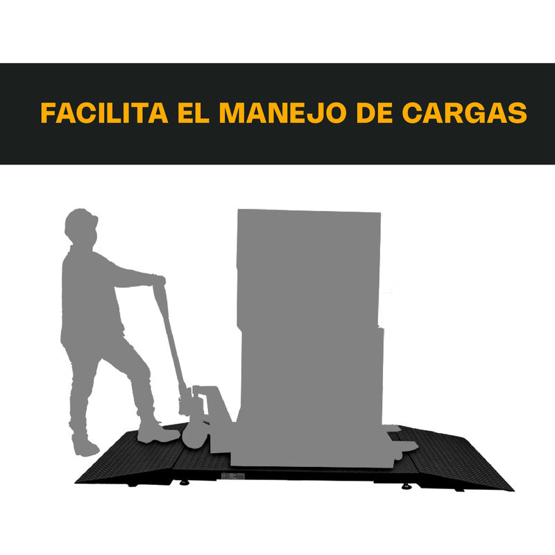 Rampa Para Bascula De Plataforma 60x120 Cm Ramp-12 Rhino Negro