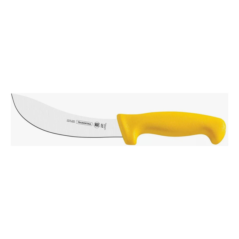 Cuchillo Tramontina 6 Pulgadas Para Deshuesar Y Desangrar Amarillo