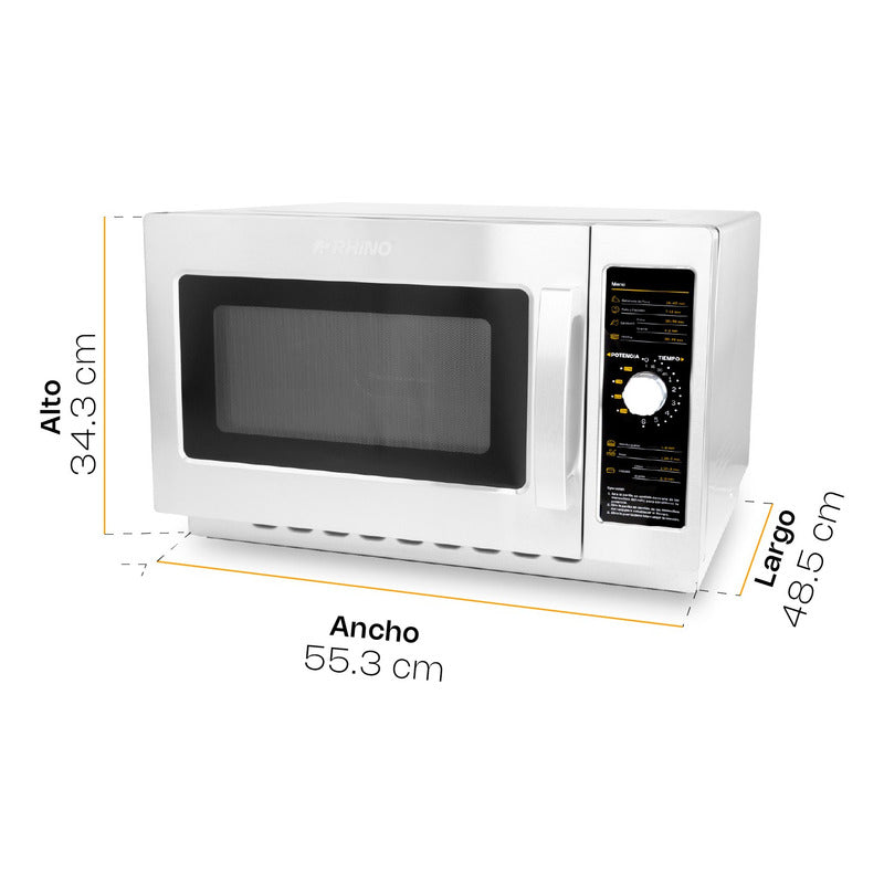 Microondas Industrial Análogo Rhino Homic-12a 1000w 1.2ft3