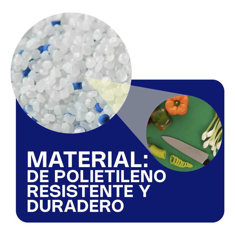 Tabla Verde Para Cortar 60x45x1.2 Cm Caledonia Tapaco-18v Liso Verde