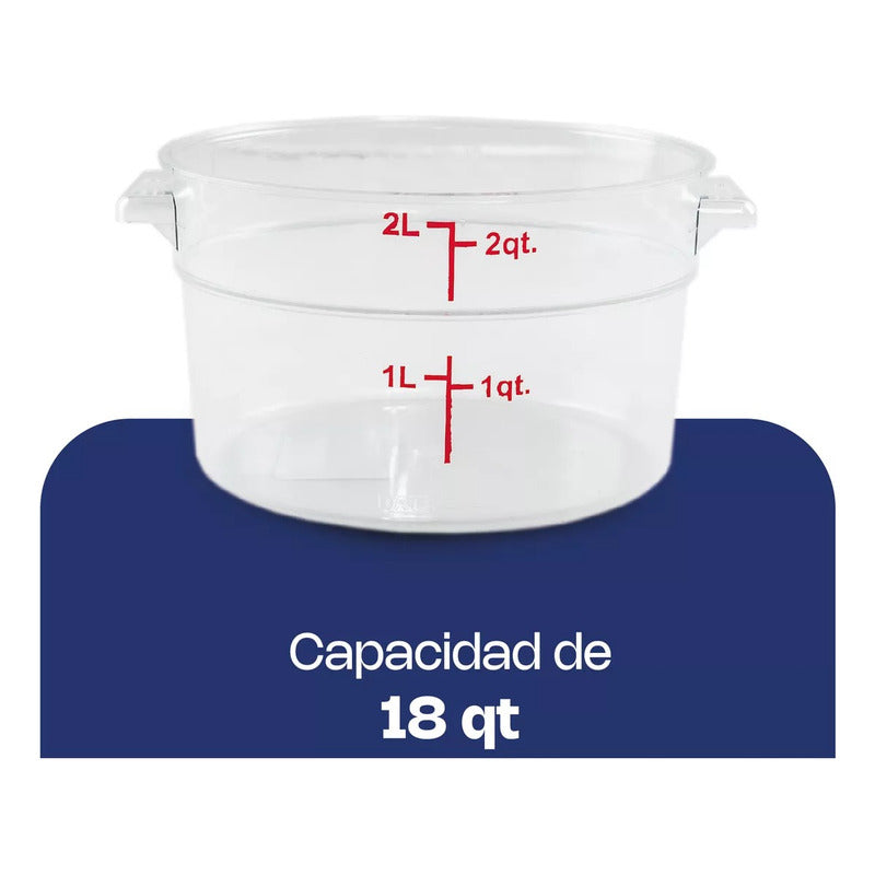 Recipiente Policarbonato Redondo 2 Qt Caledonia Repore-2