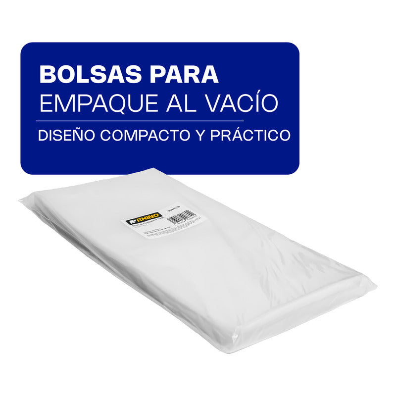 100 Bolsas Para Empaque Al Vacio 15 X 30 Cm Bovac-30 Rhino