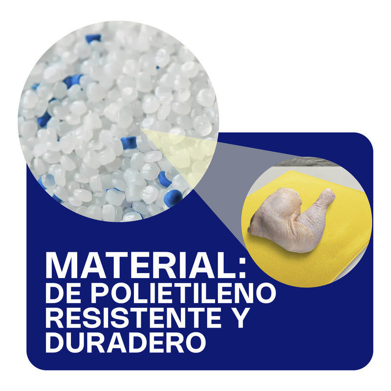 Tabla De Picar Caledonia Polietileno 15x20cm Colores Color Amarillo Liso
