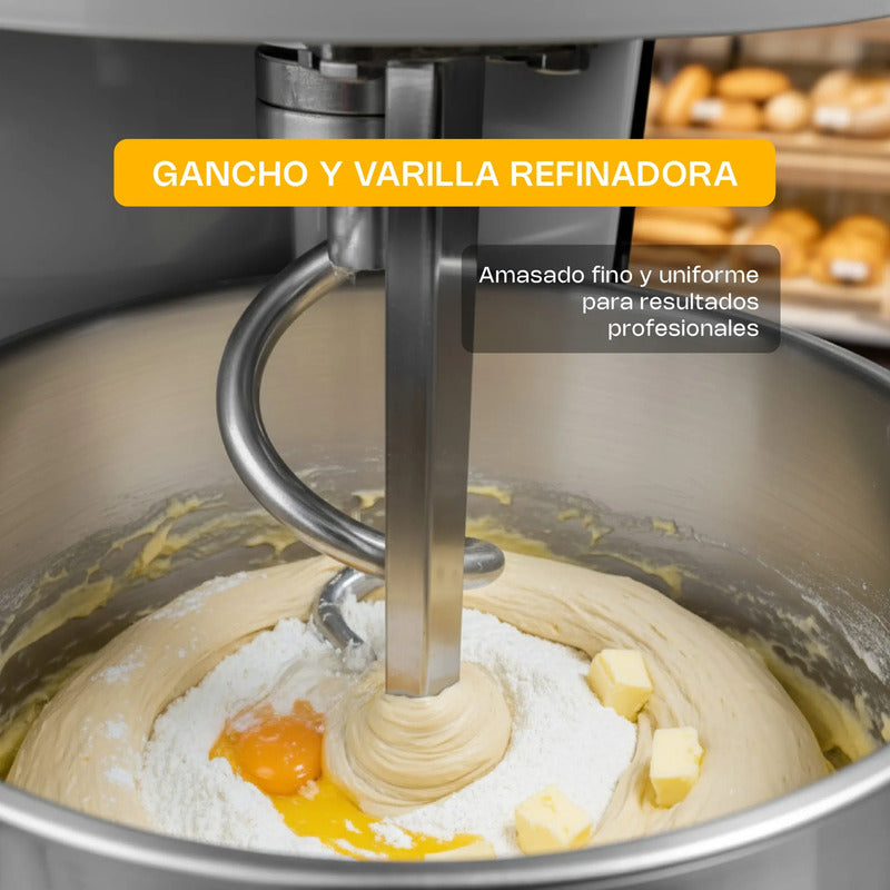 Amasadora Comercial Rhino Amasa-30 Lts 2hp Capacidad 13kg