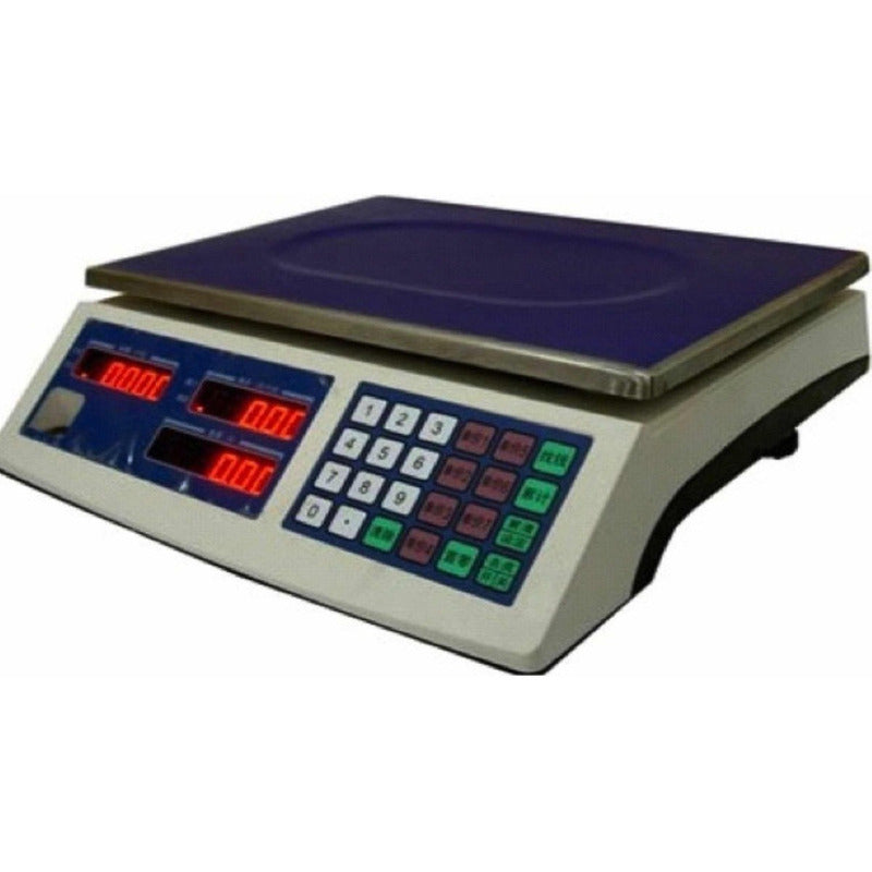 Báscula Comercial Digital Metrology Bpp-40rs 40kg Pantalla Led Rs-232 Blanco