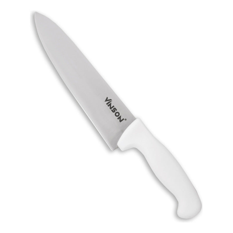 Cuchillo Vinson Chef 12 Pulgadas Mango Ergonómico Color Blanco