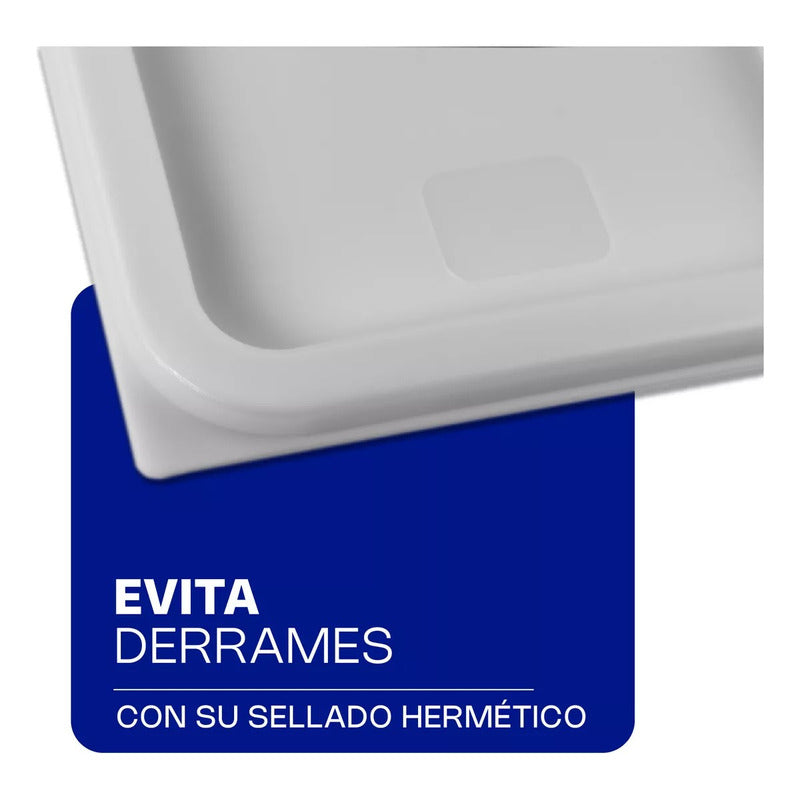 Tapa Para Recipiente Cuadrados Caledonia Tapecu-24b Blanco