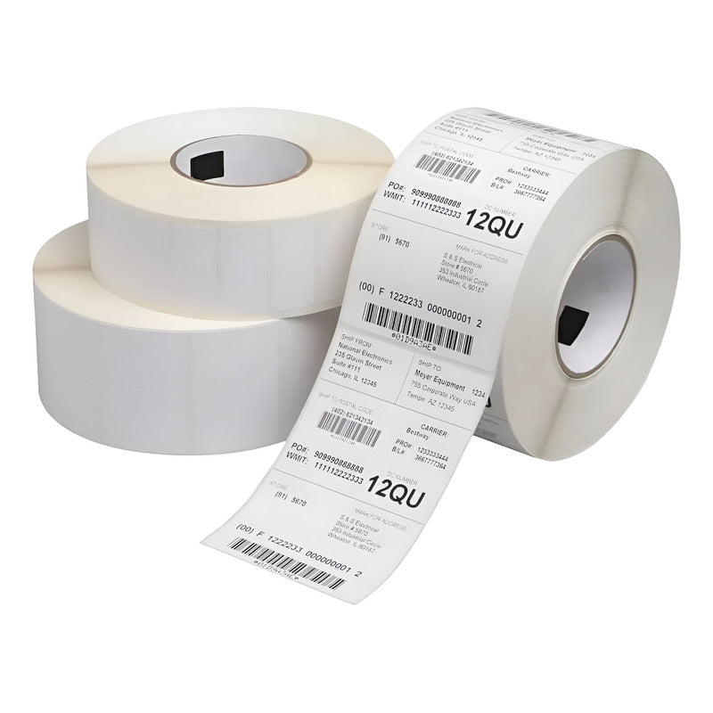 Caja Con 20 Rollos De 750 Etiquetas Térmicas Bascula Torrey Blanco
