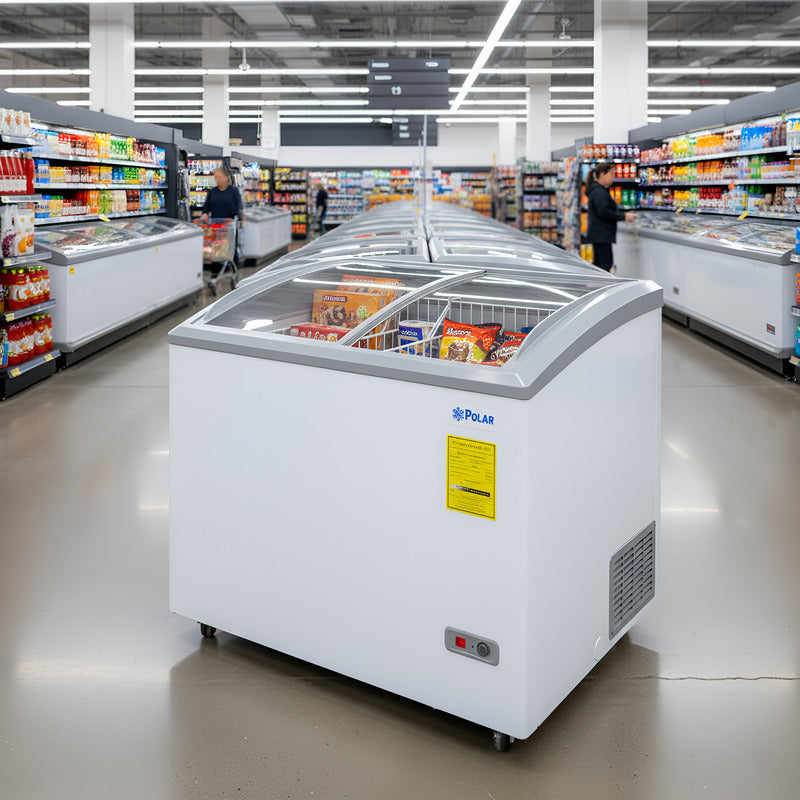Congelador Cristal Curvo Comercial Polar Ch-200cr 152 Litros Blanco