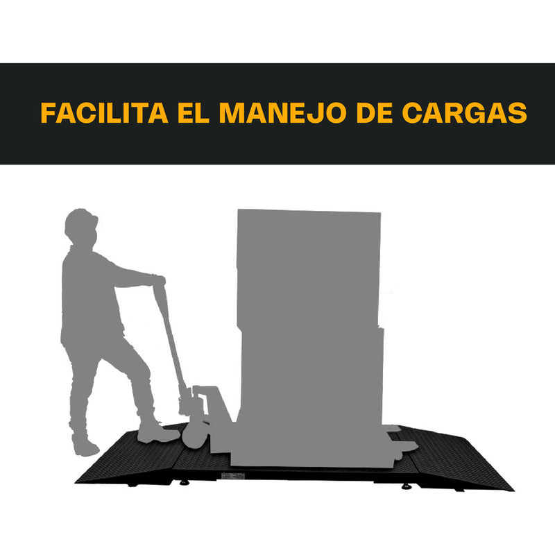 Rampa Para Bascula De Plataforma Rhino 60 X 90 Cm Ramp-9 Negro