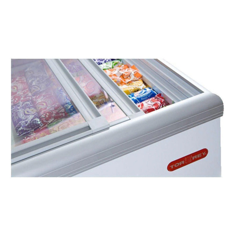 Congelador Horizontal Torrey Tapa De Cristal Plano Chc-110pr Blanco