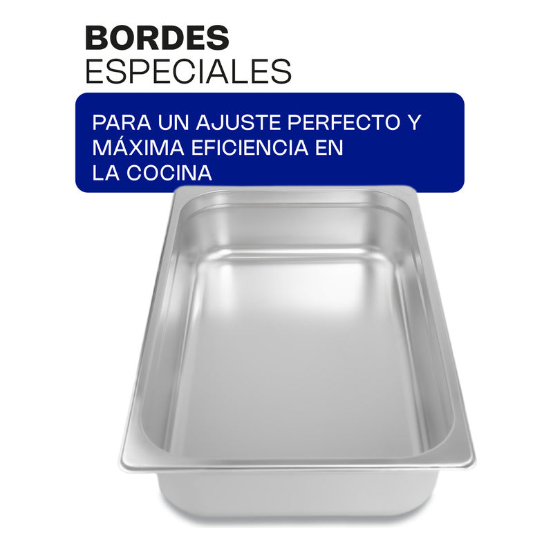 Inserto De Acero Inoxidable Entero 53.5 X 33 Cm Inae-4 Gris