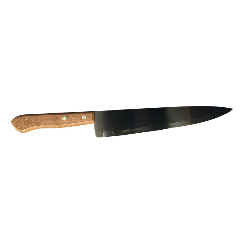 Cuchillo Tramontina Dynamic Acero Inox. Mango Madera 9 Pul. Café