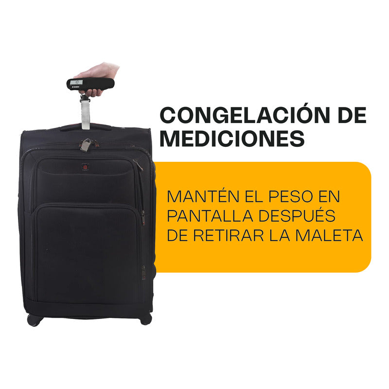 Bascula Digital Portátil Para Maleta 50kg Bama-50 Rhino Negro