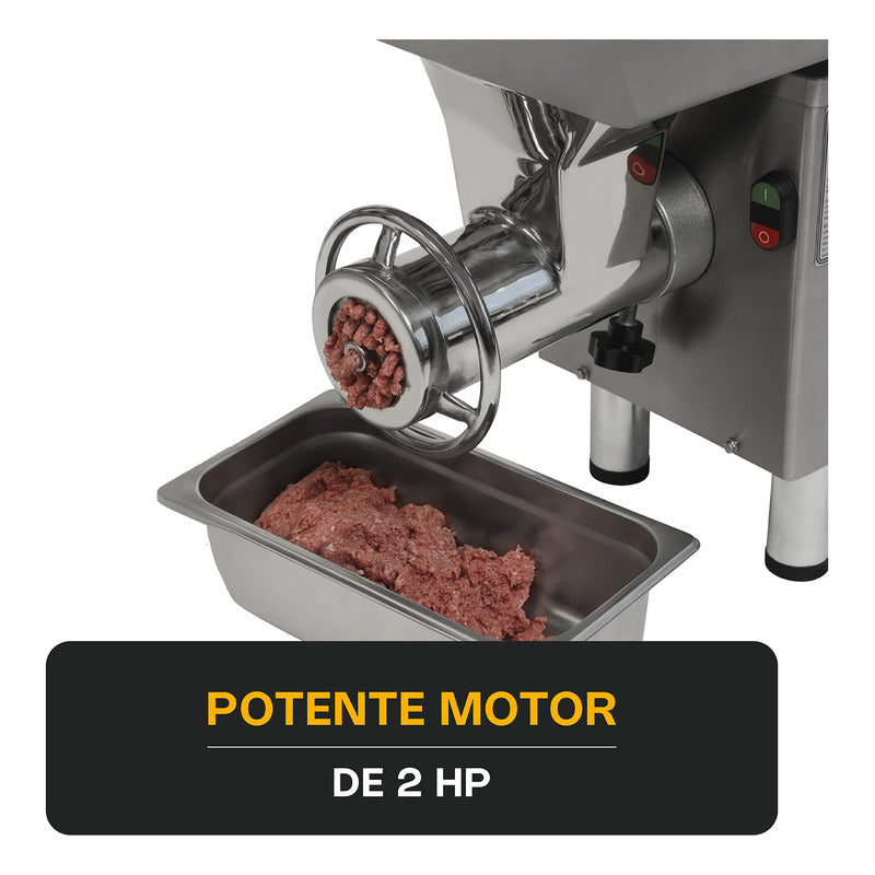 Molino De Carne Embutidor Cabezal Acero Inoxidable 22 De 2hp
