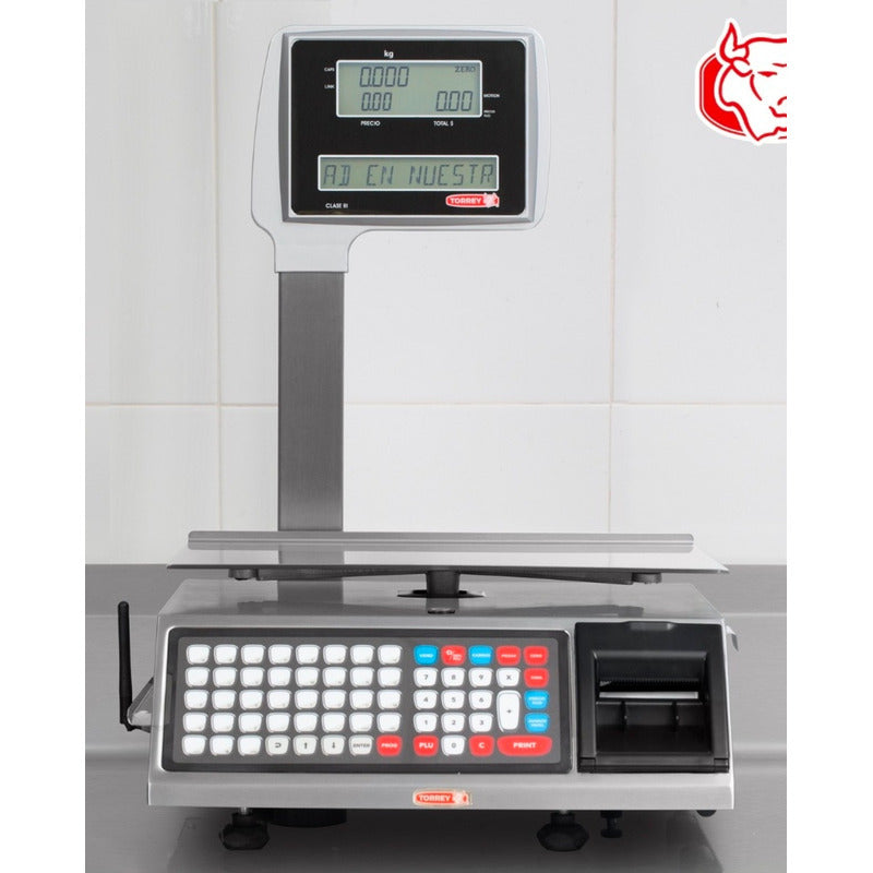 Báscula Etiquetadora Torrey W-label40 Kg A. Inox Conexión Pc