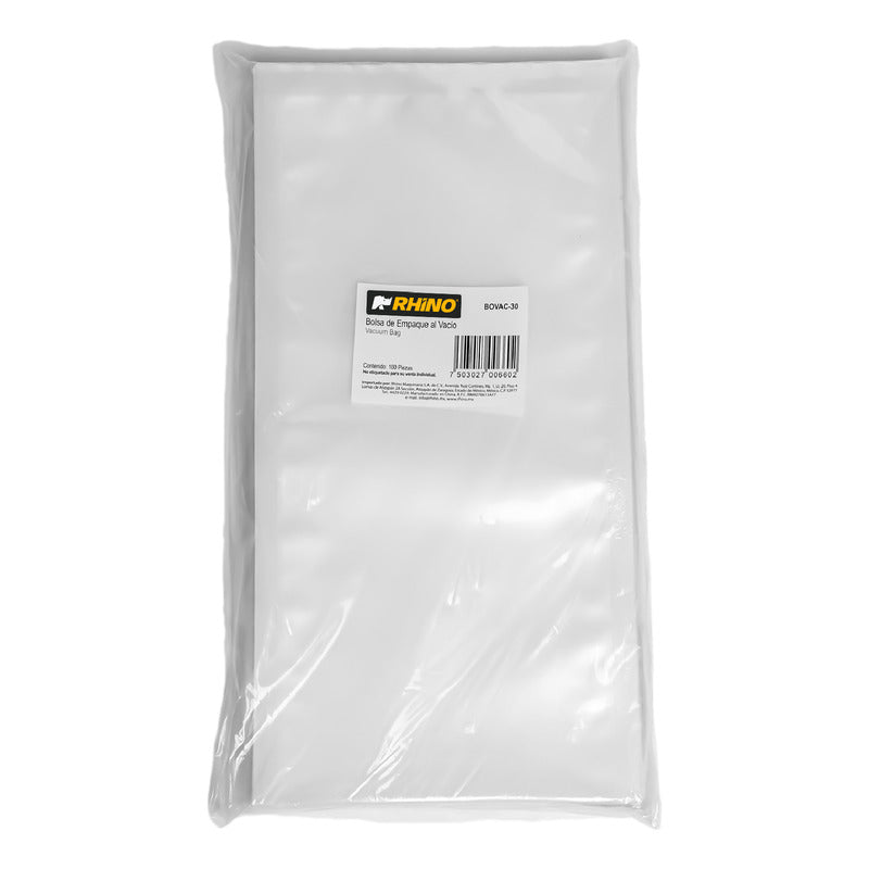 100 Bolsas Para Empaque Al Vacio 15 X 30 Cm Bovac-30 Rhino