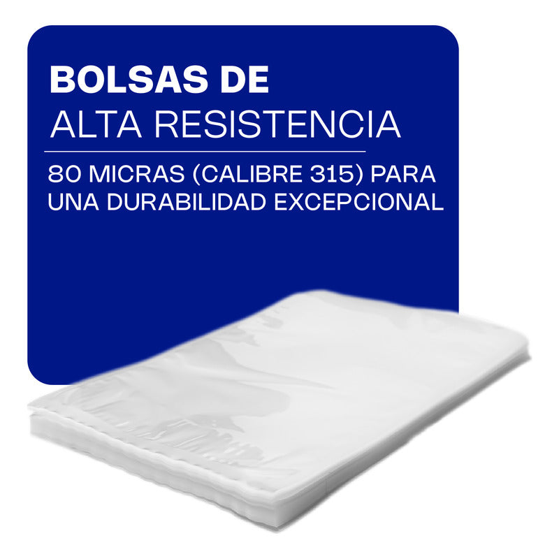 100 Bolsas Para Empaque Al Vacío Rhino 25 X 38cm Bovac-38