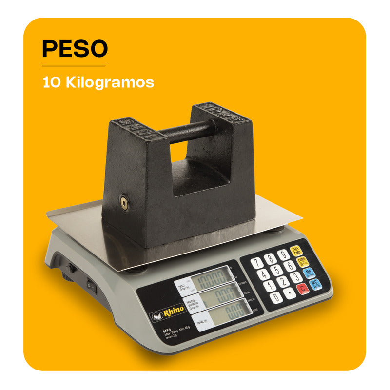 Rhino Pesa-10 Pesa Patrón De Hierrro Fundido 10 Kg Rhino Negro