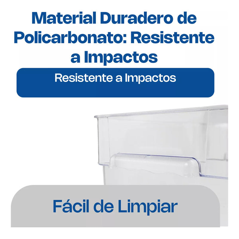 Recipiente Policarbonato Cuadrado 12qt Caledonia Repocu-12