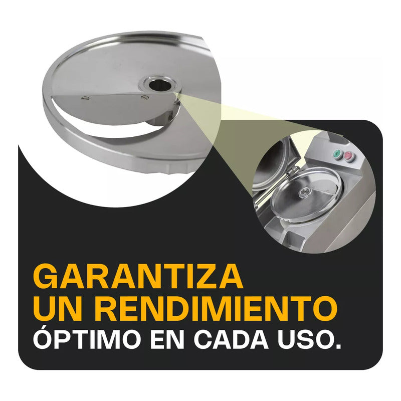 Disco De Rebanado 10mm Para Procesador Rhino Dipro-re-10  Plateado
