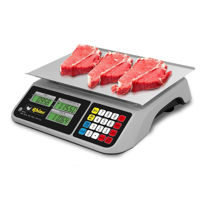 Báscula Comercial Digital Rhino Bar-9 40kg + Usb