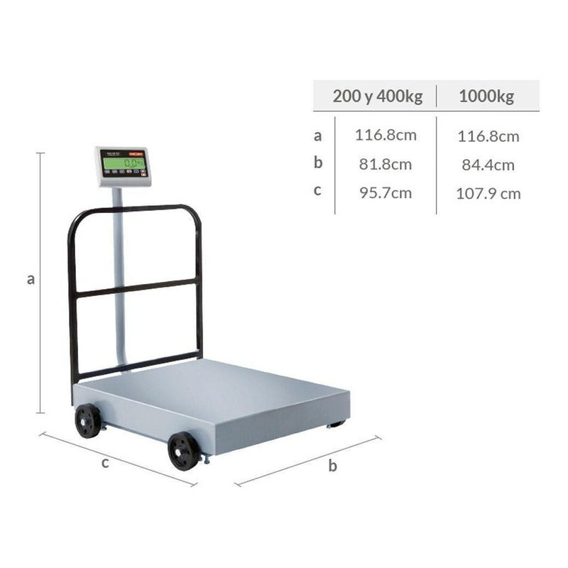 Báscula Digital De Plataforma Para Eqm400kg Torrey Color Gris Peso Máximo Soportado 400 Kg