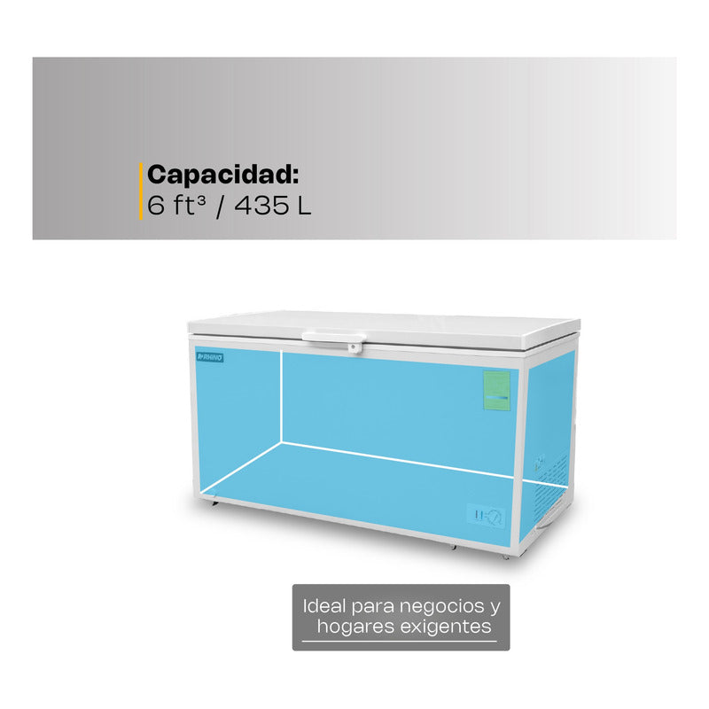 Congelador Horizontal Rhino Congeco-16 Pies Temp Dual Reyfri Blanco