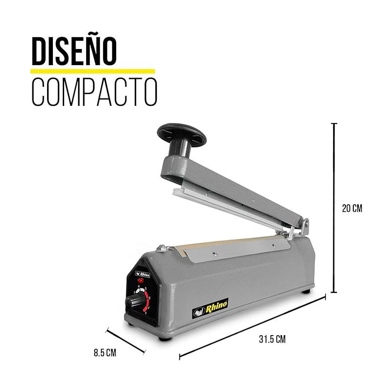 Selladora De Bolsas Rhino Calor Y Temporizador 20 Cm 300 W