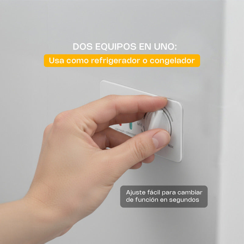 Congelador Horizontal Rhino Congeco24x 24ft3 Temp Dual Blanco