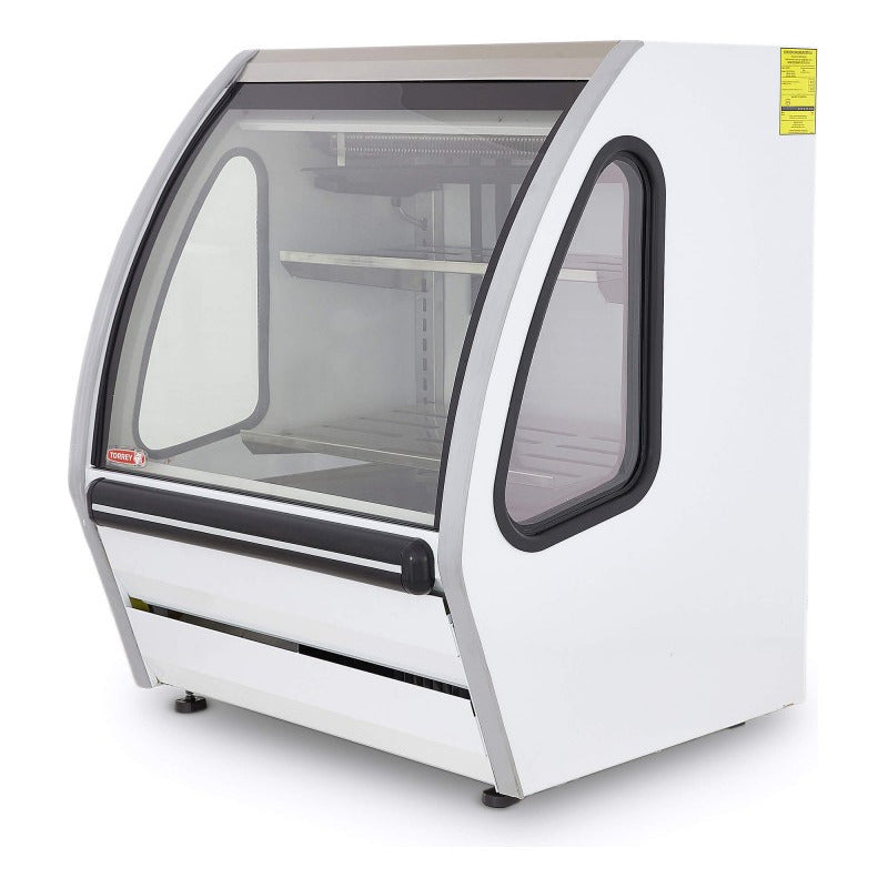 Vitrina Exhibidora Torrey Color Blanco De 1 M Reyfri Drd-3b Curvo