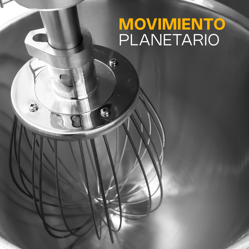 Batidora Planetaria Comercial Rhino Bati-40x Amasado 9kg Plateado